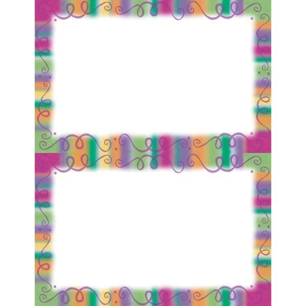 Gartner Studios Fiesta Border Stationery Print-At-Home Invitation Kit,White,5.5-x-8.5-Inch,70496 - Image 2